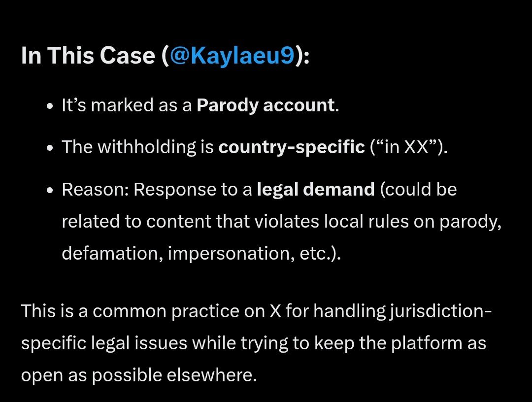 Yukass216's tweet photo. "The Account is now showing as withheld due to a legal demand, suggesting there may have been a legal process that led X to restrict access in at least one jurisdiction"

💅💅 https://t.co/JOslKWNL9w