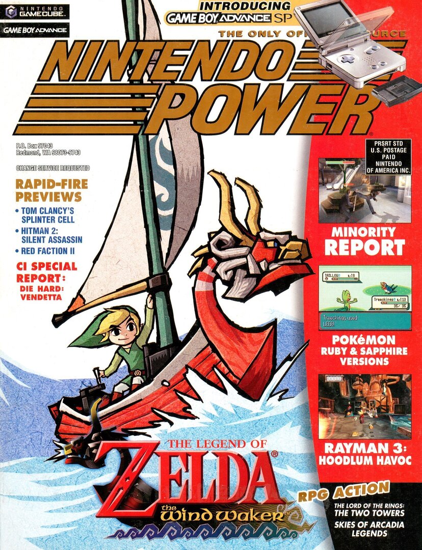 NintendoMetro's tweet photo. Nintendo Power #165, February 2003 - 'Legend Of Zelda: The Wind Waker' cover. https://t.co/ZRc4ojRqkS