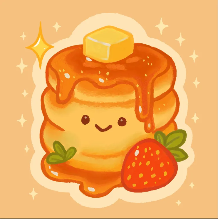 NeroDevX's tweet photo. Fluffy 

Trying out something new, just painting instead of usual line art then shading etc, also tried out a new brush, turned out decent for certain texture. Gonna try making more of food related drawings. 

 #SkyArt #art #artwork #drawing #illustration #food #cute #SciArt #colorful