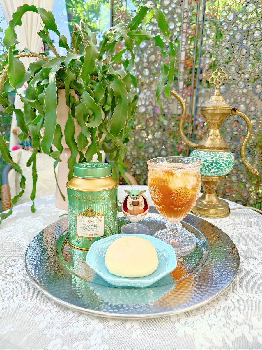 killblue's tweet photo. フォートナム＆メイソン アッサム
G DULTON

朝から快晴☀
んで、朝から汗だく🥵
冷たいお茶が身体に染みるー🥤🧊

#茶好連
#おうちカフェ
#STARWARS
#TheMandalorianandGrogu https://t.co/eQ17od4nQc