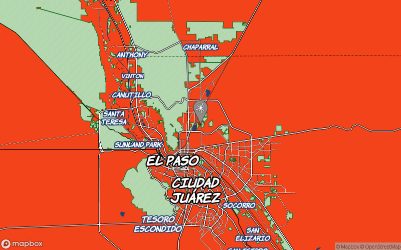 quick_map's tweet photo. Center: (-106.407, 31.841), Zoom: 9, Map Type: Amazing Spider-Map https://t.co/mfrsvKjPOM