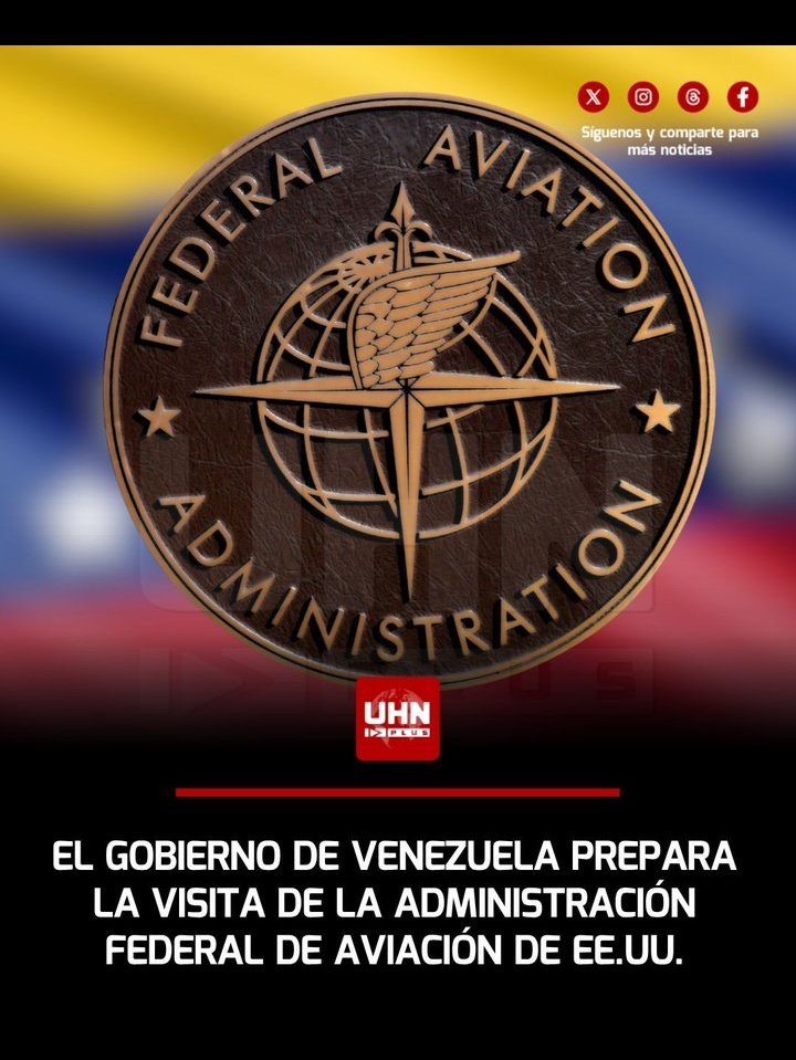 ElGanadorHenry's tweet photo. 🇺🇲🇻🇪🚨 LO ÚLTIMO 

Una delegación de la Administración Federal de Aviación de EE.UU. visitará Venezuela para consolidar su dominio sobre el terreno

La transición parece seguir avanzando https://t.co/14M21xKeJA