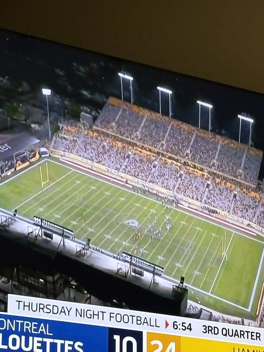 nimblecat27's tweet photo. What an all-time fumble by the CFL for a change 🙄 You had the chance to have Sask host the season opener, defending champs, banner night. But instead you go to Hamilton and get this embarrassing crowd. And on top of it, the defending champs have a WEEK 1 BYE. @CFL @TSN_Sports https://t.co/JnHn0t5xJ2