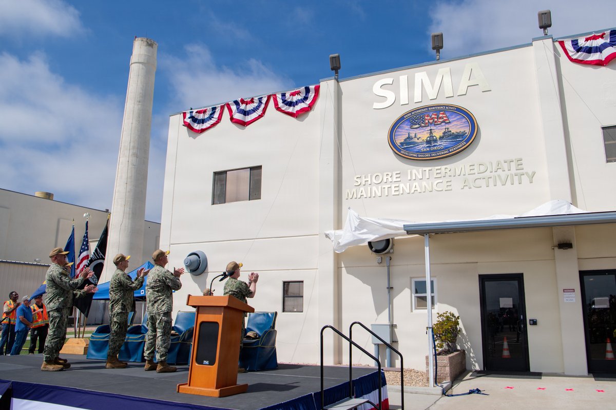 SurfaceWarriors's tweet photo. More capability. Faster repairs. Mission ready. 🌊⚙️
Shore Intermediate Maintenance Activity (SIMA) San Diego was reestablished today.
📸 MC1 Claire M. Alfaro
#Warfighting | #Readiness | #SIMA  
@USNavy | @usnavy https://t.co/JNY2IrHXuc