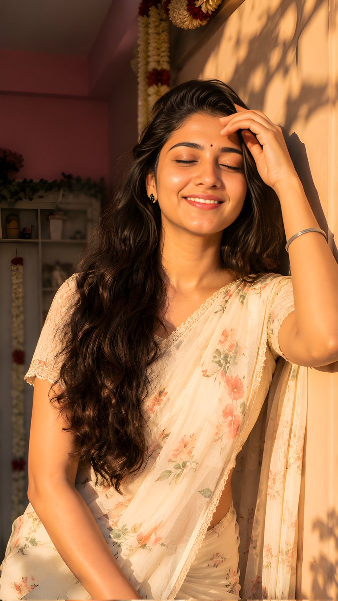 nyravee's tweet photo. Golden rays, soft blooms, and a heart full of peace. 🌸☀️
#SunKissed #GoldenHour #SareeLove #IndianBeauty #FloralSaree #DesiGirl #TraditionalLook #AestheticVibes #SundayMood #EthnicWear #InstaStyle #PortraitPhotography #SmileMore #SareeNotSorry #GlowUp ✨ https://t.co/d318PNzLOq