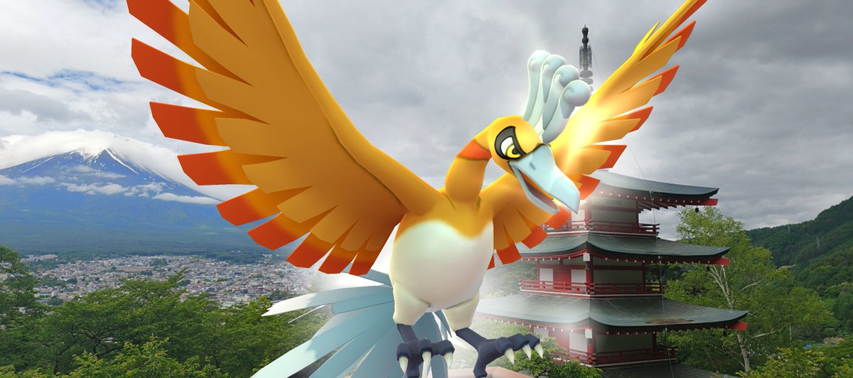 prince_je07's tweet photo. Concept is Inspired by a ✨ Ho-oh hovering over Tin Tower (Pagoda) overlooking Mt. Silver (Mt. Fuji).

📍Arakurayama Sengen Park, Fujiyoshida, Yamanashi 🇯🇵

#GOSnapshot #ARShots #PokemonGO https://t.co/9O2fekdjKk