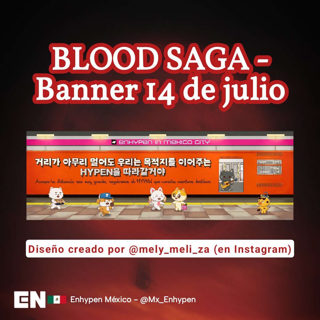 Mx_Enhypen's tweet photo. ENHYPEN EN MÉXICO 🇲🇽 BLOOD SAGA

Nuevamente les agradecemos a todos los participantes y los ENGENEs que votaron, les dejamos los banners ganadores junto con sus autores. 🔥

🗒️ Si quieren donar para la producción de los banners favor de enviar un correo a enconnectmexico@gmail.com

@ENHYPEN_members 
© 🌟🐧 Enhypen México 🇲🇽