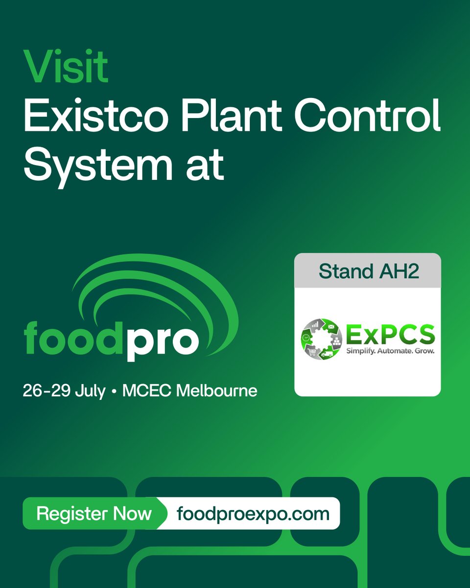 existco's tweet photo. 🚀 foodpro 2026 is almost here!

Visit ExPCS at Stand AH2 (26–29 July) to see live demos of ExPCS integrated with Honeywell & Senor Tech hardware.

✔️ Real-time production visibility
✔️ Reduced manual entry & errors
✔️ Smarter food manufacturing workflows
🎟️ FREE visitor registration:
https://t.co/vv6exabkjD

🍸 Attending the Industry Connect Evening on 26 July? You can access a Buy One Get One Free ticket offer using promo code:

NETWORKEXISTCO

More info:
https://t.co/LQqRIlh8pr

#foodpro2026