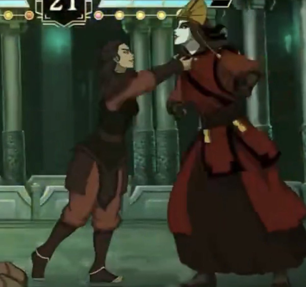 alicentraI's tweet photo. rangi stays keeping kyoshi on her goddamn toes after teasing her 😭😭😭 the point is diabolical https://t.co/CjK0ZvnPLn