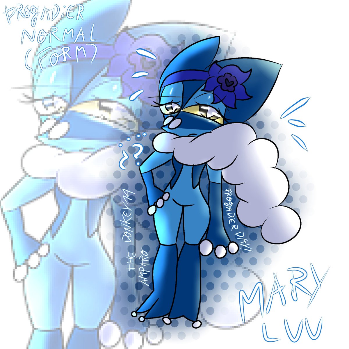 Josefa140619's tweet photo. Happy frogadier day!!!
Mary luu my baby qwq🩵🐸💠🥺
(The her form normal!)
#ゲコガシラの日 #Frogadier #Oc #Pokemoneventsunufortune #Art https://t.co/PaTHxxMe71