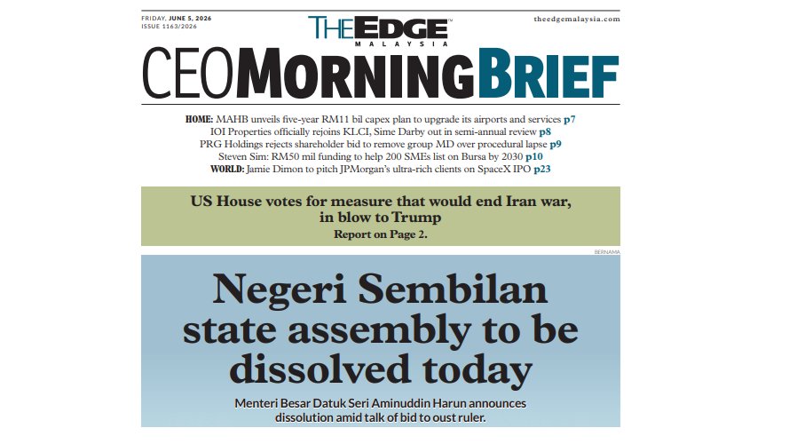 ByJasonNg's tweet photo. After Johor, it's Negeri Sembilan next. 

The Edge is also reporting about a move to oust N9 Yang di-Pertuan Besar Tuanku Muhriz Tuanku Munawir. https://t.co/LSELDpZNSh