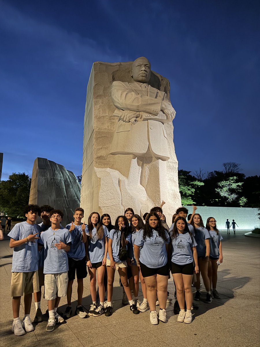 HackMSTigers's tweet photo. The Martin Luther King Jr. Memorial (and a lovely view of the Jefferson Memorial from it!) https://t.co/R2kKWDrX5u