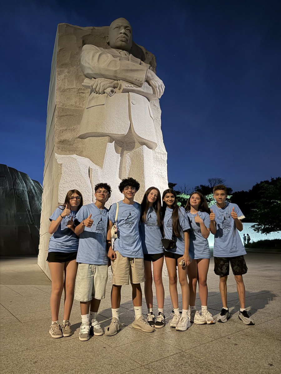 HackMSTigers's tweet photo. The Martin Luther King Jr. Memorial (and a lovely view of the Jefferson Memorial from it!) https://t.co/R2kKWDrX5u