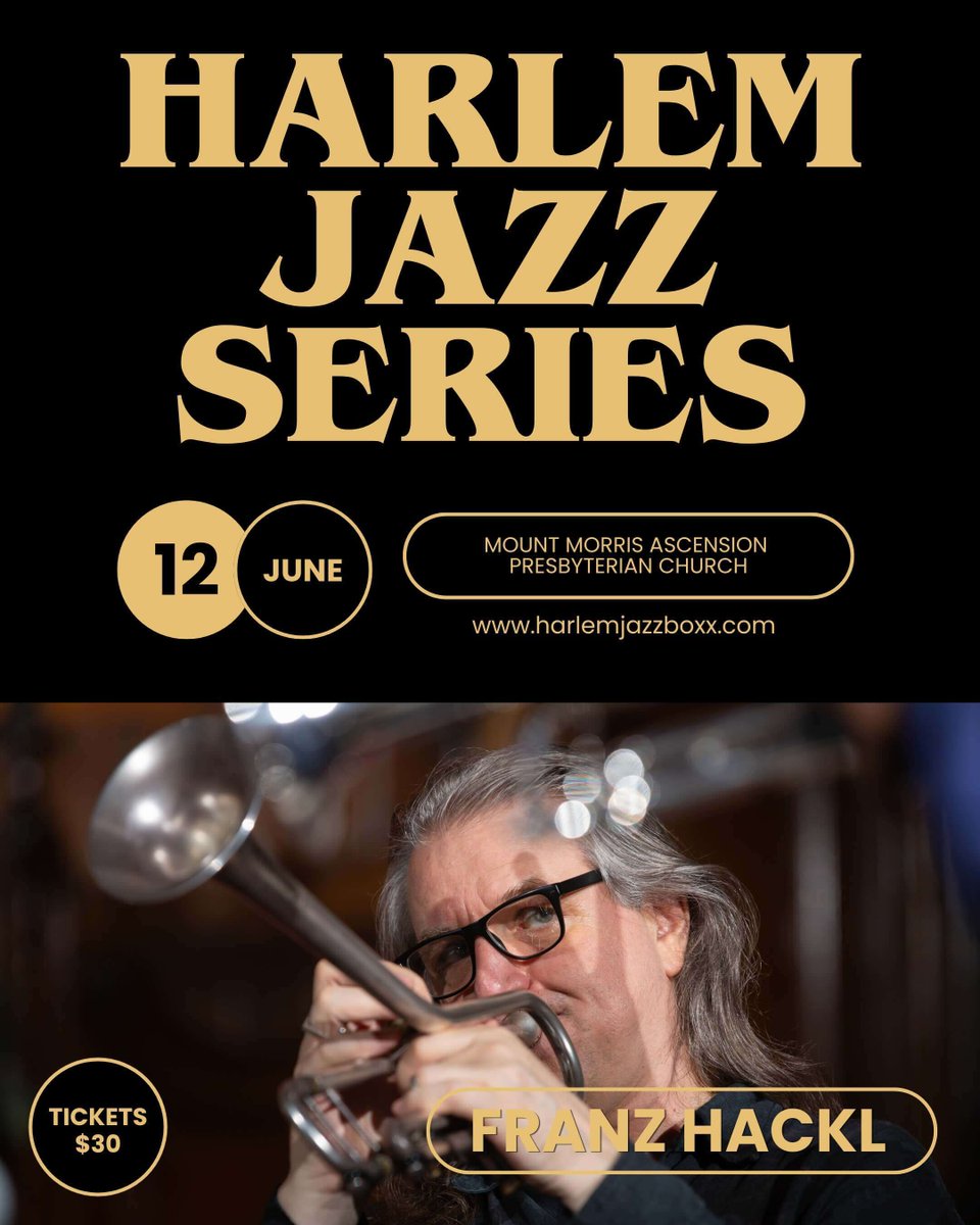 Welcometoharlem's tweet photo. 🎺 Austrian-born, Harlem-rooted. Franz Hackl's IDO Quartet hits the Harlem Jazz Series 6/12! Tyrolean folk + jazz improvisation = something you've never heard before. 🔥 

#FranzHackl #HarlemJazz #IDOQuartet #LiveJazz https://t.co/CXIkT9SYYX