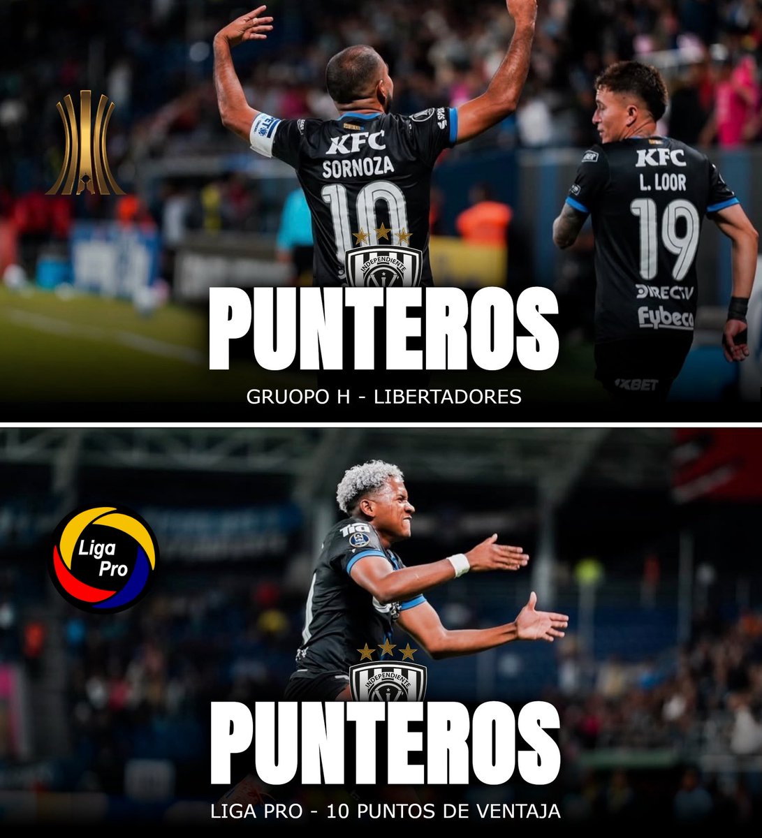 MundoIdv's tweet photo. Gran primer semestre: punteros de la Libertadores y líderes de la LigaPro con 10 puntos de ventaja. 

Pero todavía no hemos ganado nada. En ataque el equipo responde, pero en defensa seguimos dejando dudas. Ojalá el equipo siga creciendo y lleguen refuerzos, sobre todo centrales. https://t.co/iNEnIEI8WL