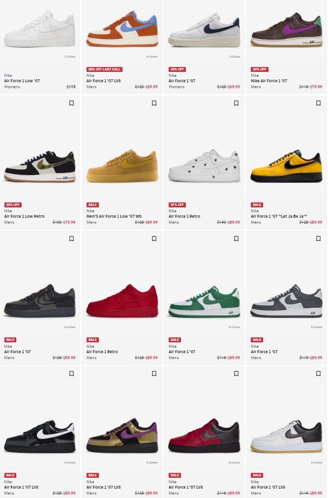 SneakerVisionz's tweet photo. Ad: Select Nike Air Force 1 Styles as low as $59.99

Shop: https://t.co/0Cu8RfmtGK https://t.co/88S7EhMcvC