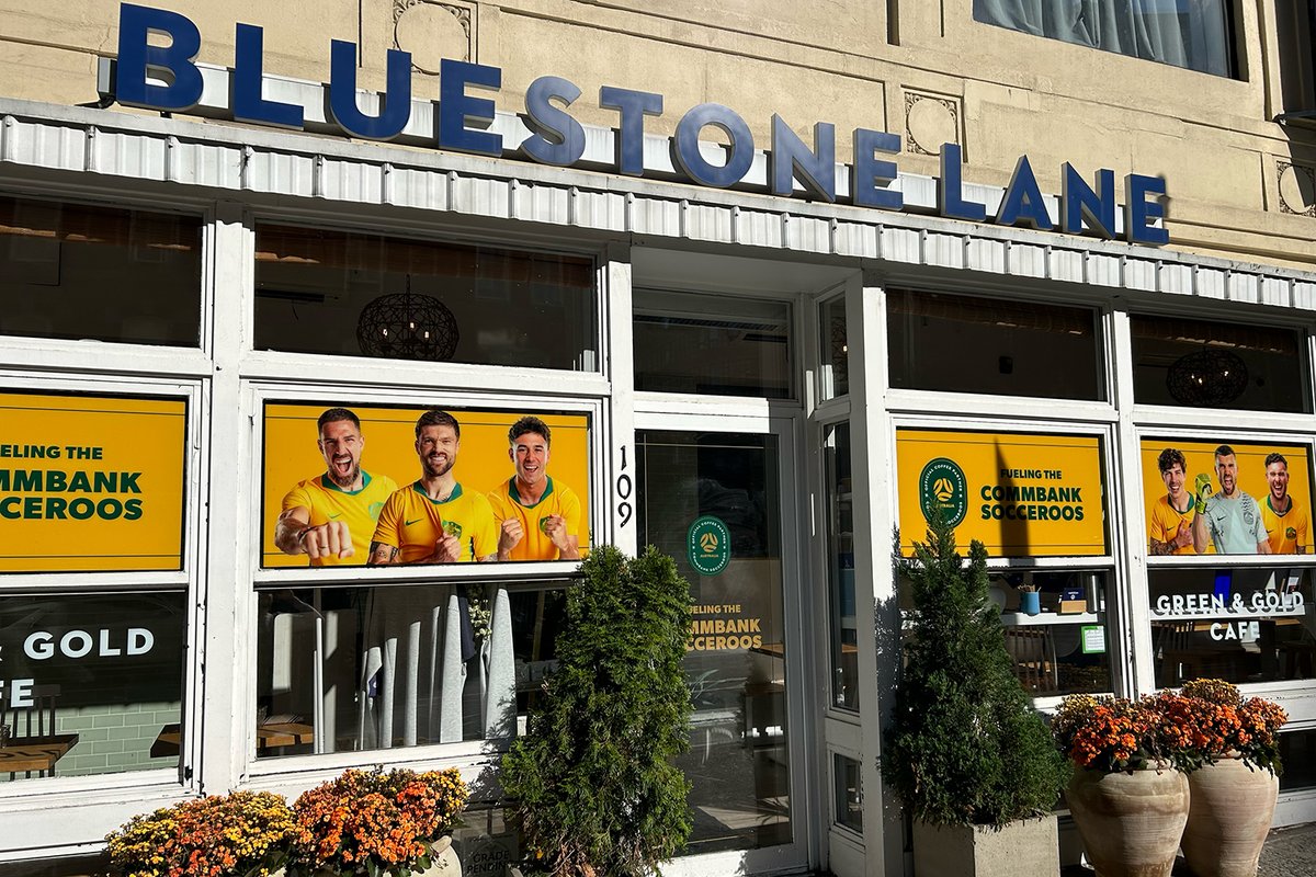 Socceroos's tweet photo. Fuelling the CommBank #Socceroos ☕

We're pleased to announce a new partnership with Bluestone Lane, with the Australian-born café and coffee brand joining as the Official Coffee Partner of the senior men's team.

📰 Details: https://t.co/vO8V2hDzIw https://t.co/FGTlbbDXHE