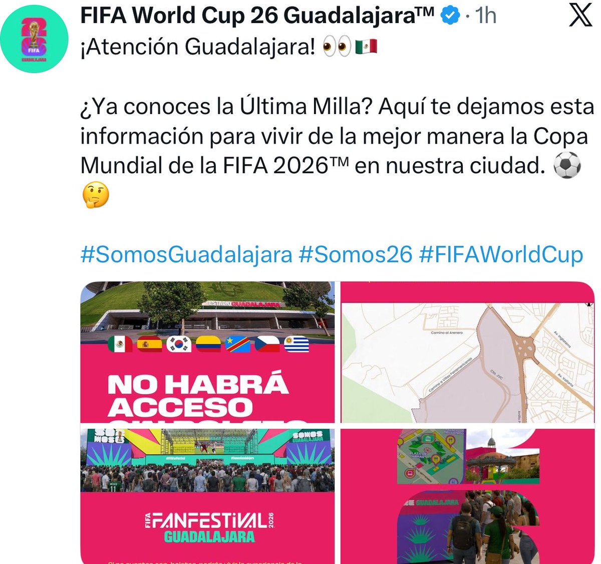 sofiaoro's tweet photo. Mensajes contradictorios o qué risa: 
“¡Atención Guadalajara! 👀🇲🇽
¿Ya conoces la Última Milla?”
(Acto seguido, despliega imagen para avisar que…)
“NO HABRÁ ACCESO” https://t.co/02u8PEkI5j