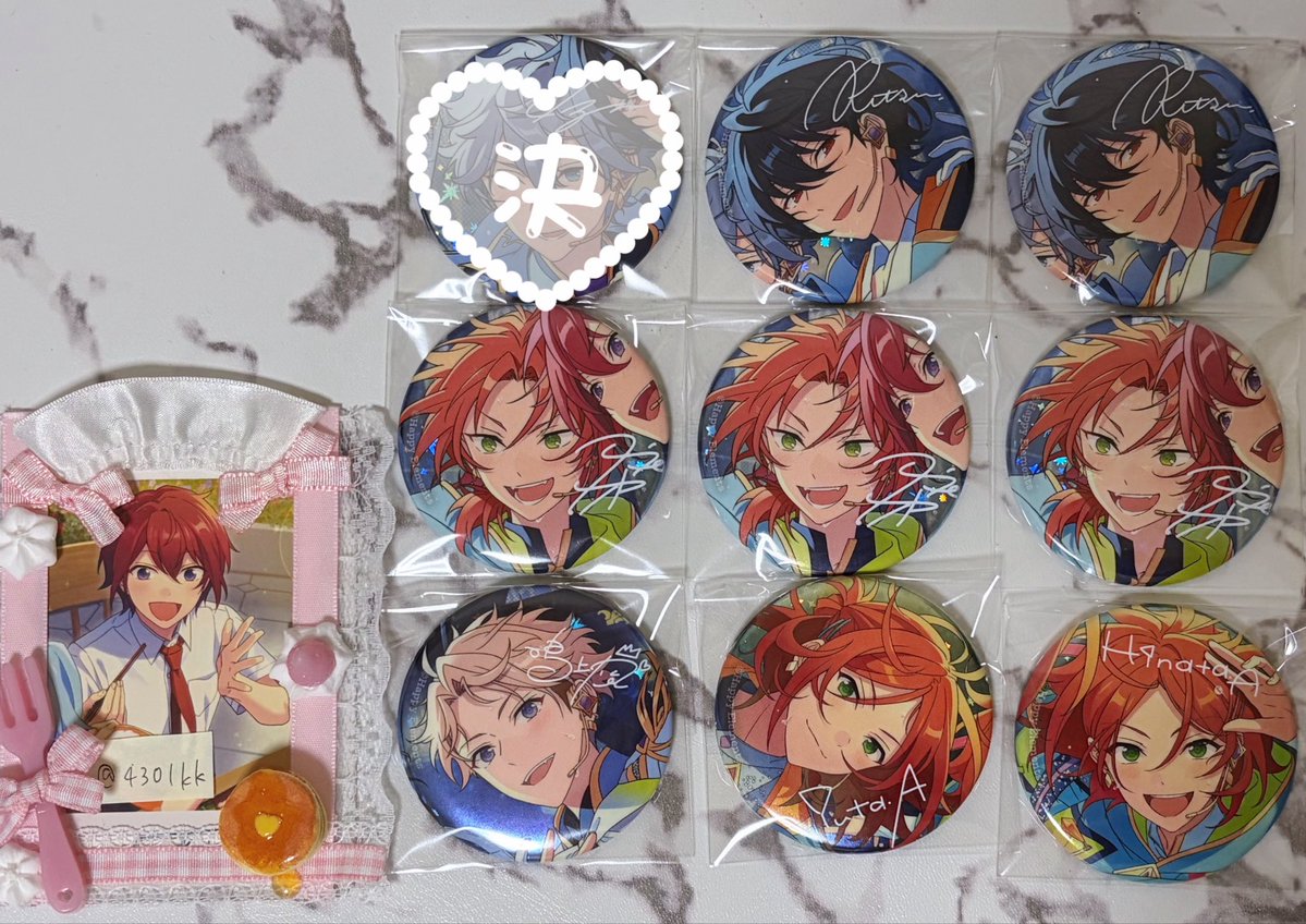 あんスタ 交換 ] 10周年 10th 展示会 缶バッジ E 求┊︎司 譲┊︎凛月