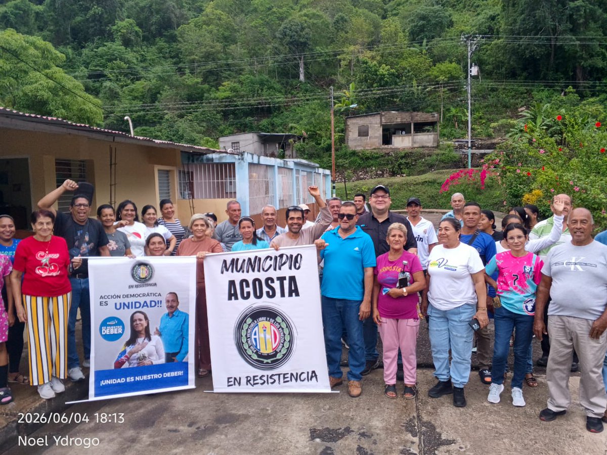 ADOrgAcosta's tweet photo. Seguimos con el despliegue de la Hoja de Ruta Democrática.  Está vez un gran conversatorio desde el sector Las Villas parroquia San Antonio.

Democracia y Libertad, de la mano de María Corina Machado.

Para Acción Democrática LA UNIDAD ES UN DEBER
@ADemocratica https://t.co/WVB6dKYNax