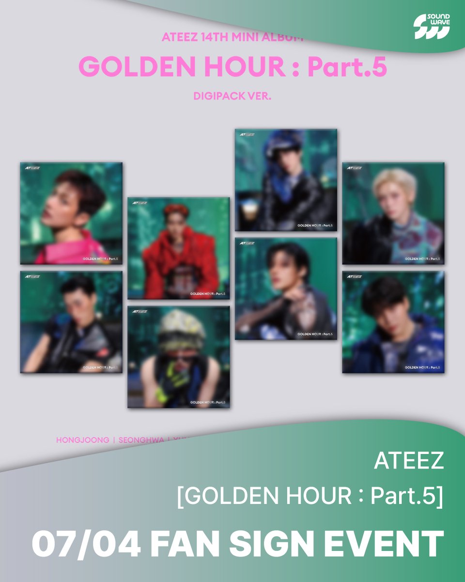 soundwave_korea's tweet photo. #ATEEZ #에이티즈
14TH MINI ALBUM #GOLDENHOUR_Part5 #BAD (DIGIPACK VER.)
MEET &amp; CALL EVENT OPEN

🎁 응모자 전원 
단독 셀카 포토카드 아이스크림 ver. 랜덤 증정

📢 이벤트 일시 : 7/4(토) 시간 추후 공지 / 대면 종료 후 

📅 응모 기간 : ~ 6/16(화) 23:59 (KST)

🌊 https://t.co/4SLpFXWCKK https://t.co/Z5TYREUyzB