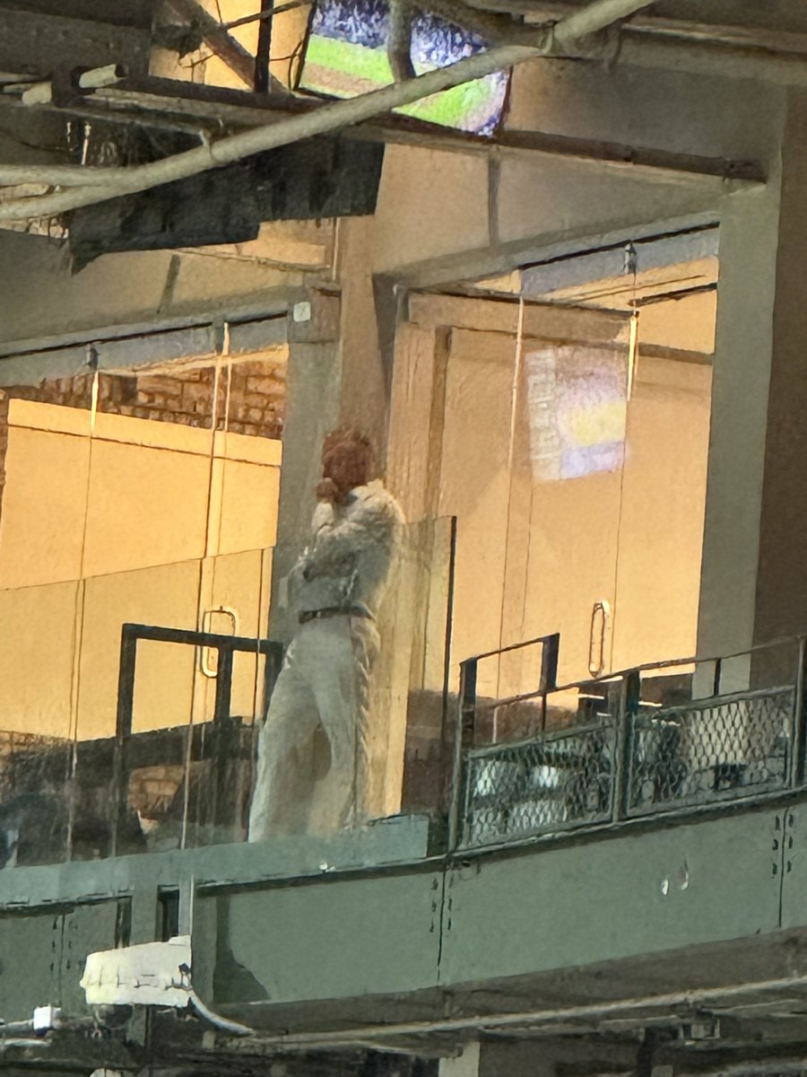Schwets_'s tweet photo. @CarlsBeef This guy and his fucking tight white pants need to go (from the 10th inning last night) https://t.co/UvVDsBBt1D