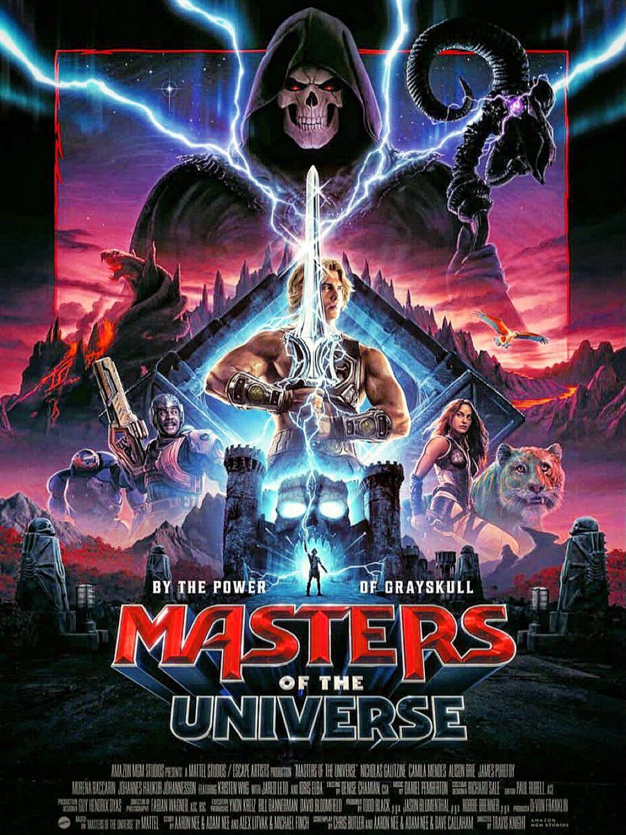 sauceura's tweet photo. Just saw #MastersofTheUniverse in IMAX and man I really enjoyed this movie. legitimately some goofy, sometimes cheesy, fun but it's a He-Man movie so it's to be expected. Jared Leto absolutely crushed it as Skeletor. standout performance type shit. GO SEE THIS MOVIE! https://t.co/Z41G56gQqL