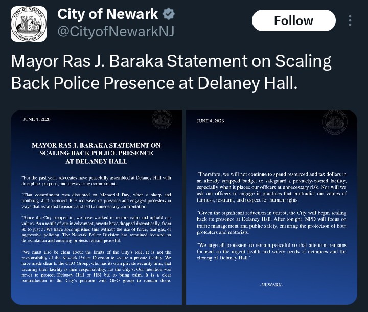 wakeupnj's tweet photo. Ras Baraka is scaling back police presence at Delaney Hall

They are saying the quiet part out loud, it's obvious these Dems want the chaos https://t.co/gzVizQwlWj