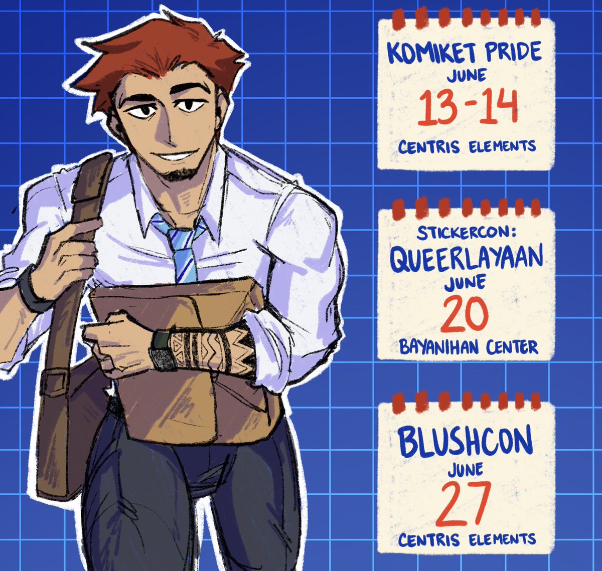 BlueWdump's tweet photo. PSA to my fellow pipinos here. Ya boi got some new prints and stickers for this month conventions. See you there and Happy Pride! 🥰🏳️‍🌈 https://t.co/Js5ks0oU3w