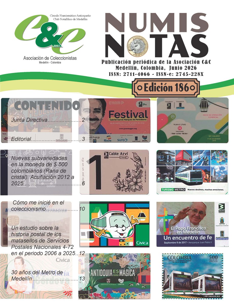 MasColeccion's tweet photo. La Asociación C&amp;C publica el NumisNotas 186. https://t.co/RvvDMeOcNQ https://t.co/f4Bj88aInn