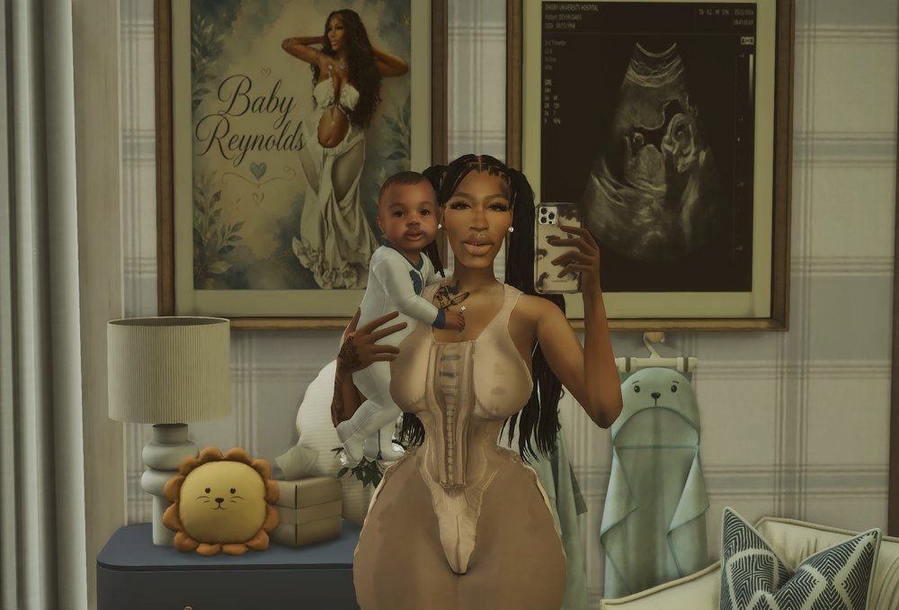 Optimisticsims's tweet photo. Novaire Reynolds. Devyn's one and only for awhile🩵🍼 #thesims4 https://t.co/Jg5KSfWHLn