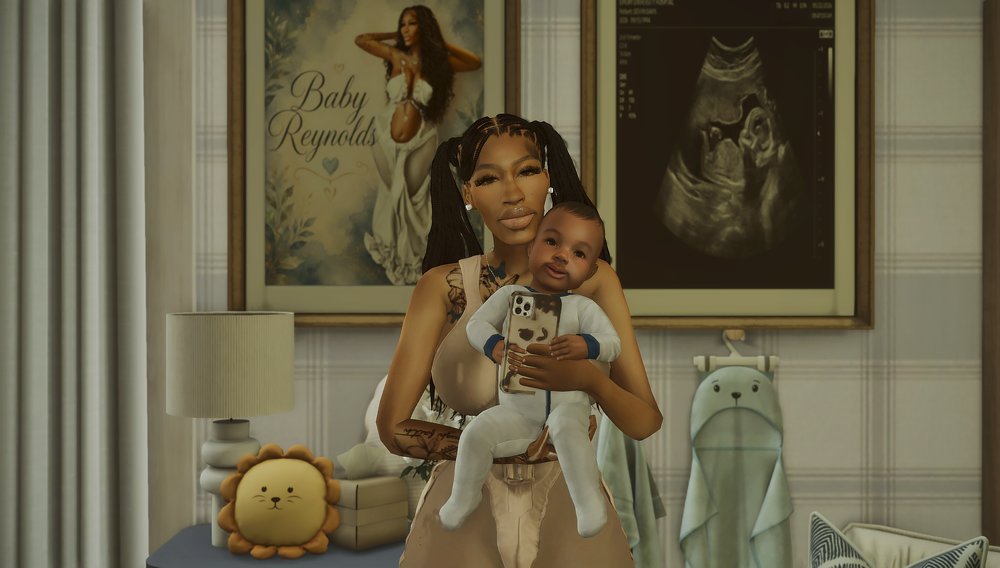 Optimisticsims's tweet photo. Novaire Reynolds. Devyn's one and only for awhile🩵🍼 #thesims4 https://t.co/Jg5KSfWHLn