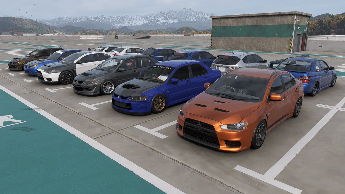 SBE_BEN_'s tweet photo. Evo vs STi Street Racing Meet on Forza Horizon 6 with a Full Convoy 🙏 https://t.co/s8ktyle9cl