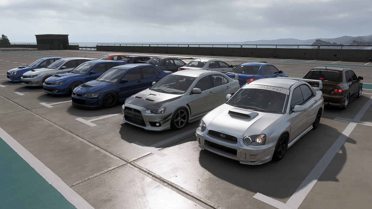 SBE_BEN_'s tweet photo. Evo vs STi Street Racing Meet on Forza Horizon 6 with a Full Convoy 🙏 https://t.co/s8ktyle9cl