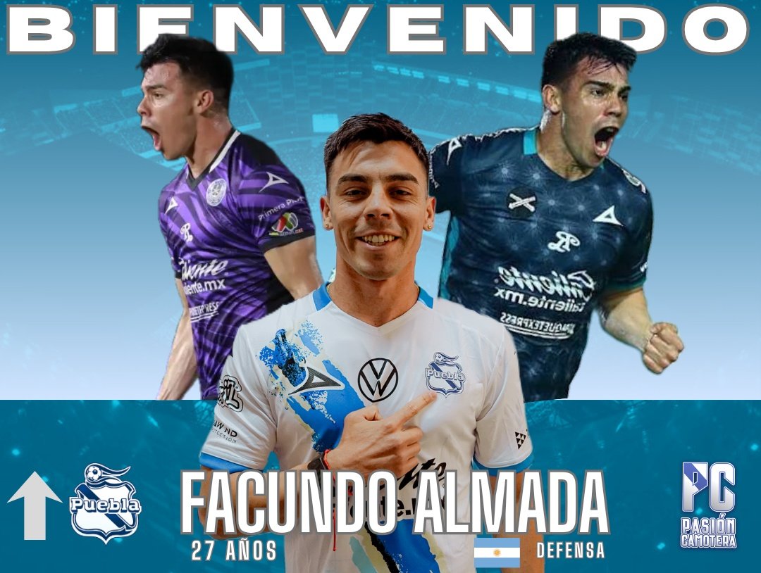 PCamotera's tweet photo. ¡BUEN REFUERZO! 😱

La Franja hizo un esfuerzo por fichar a Facundo Almada defensa central de calidad que te da buen juego aereo y goles. ✅

Atlante y dos equipos más buscaban al central argentino, será enfranjado. 👌

¿Qué les parece? https://t.co/DM2t1ds94P