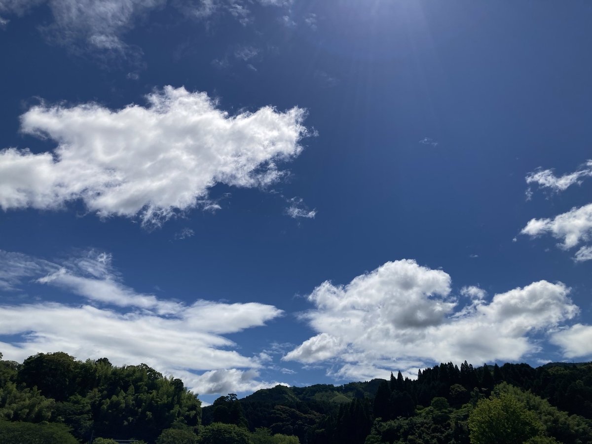 95u23Aii2r5r9RG's tweet photo. 台風一過の朝の龍ぐも

✳️折しもこの写真を選んでいたら、
　　予約していた『星の味』入荷の
　　　  お知らせが書店より届きました🌟 https://t.co/5pUrmnJGsn