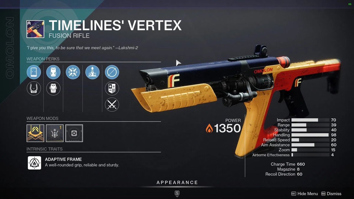Project_HK's tweet photo. Destiny2のクルーシブルで一番長く愛用していたベルテックスですかね……

今の状況に相応しい台詞付き https://t.co/nqvcqMUgSE