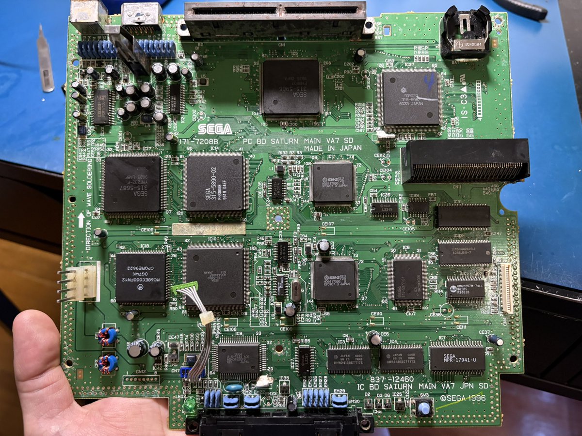 iFixRetro's tweet photo. Sega Saturn system recapped! Replace the capacitors on the system to ensure that sound, power and image continues to work in the long run! Lens has been swapped out as well. https://t.co/YWV6n3yiOI