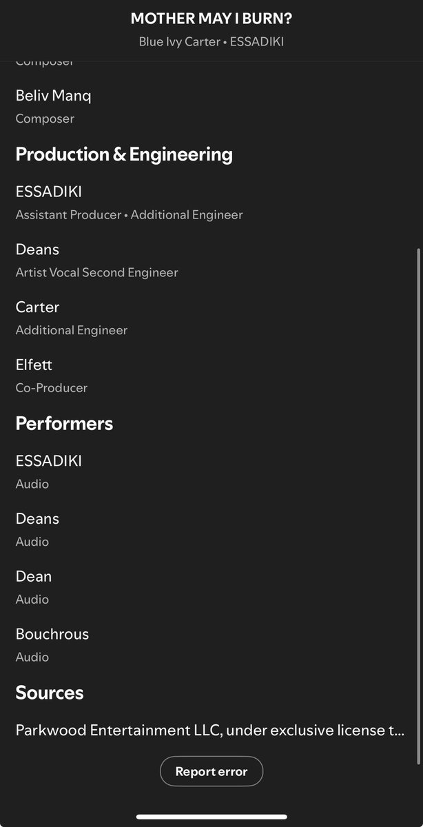 starryxpluto's tweet photo. @MrJaredBarnes @B7Album Someone used DistroKid and paid for the custom label tier. I checked on YouTube major labels always have a publishing year and on Spotify the source is just Parkwood/Columbia not the long credit https://t.co/bs4QyqBHUi