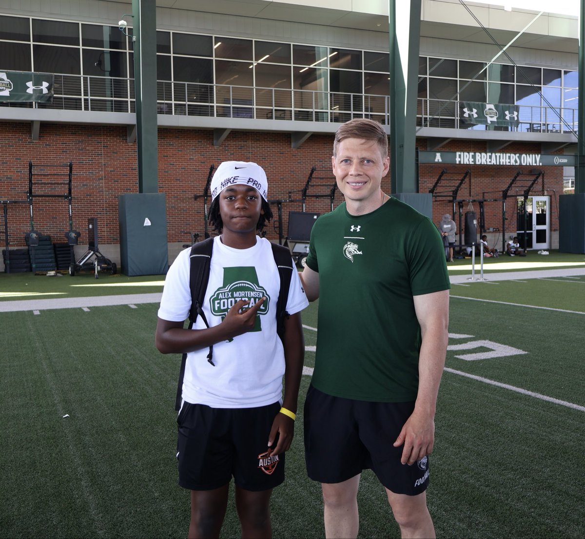 KWelch_02's tweet photo. Had a great time today at the UAB Prospect Camp! Competed, learned and got better. Blessed for the opportunity to meet @Alex_Mortensen_ and @coachjhenn 
@UABRecruiting @HallTechSports1 @AlPopsFootball @QBHitList @AustinFootball_ @AL6AFootball https://t.co/WfyZKUq3r7