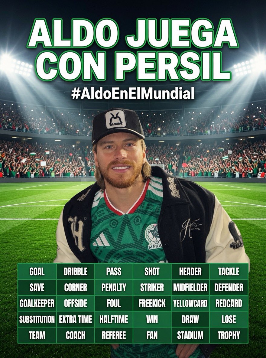 gabgavvv123's tweet photo. TENDENCIA 

ALDO JUEGA CON PERSIL
#AldoEnElMundial

Usa las frases mas la palabra de la Tendencia. Like y Rt https://t.co/w1OViV5yIQ