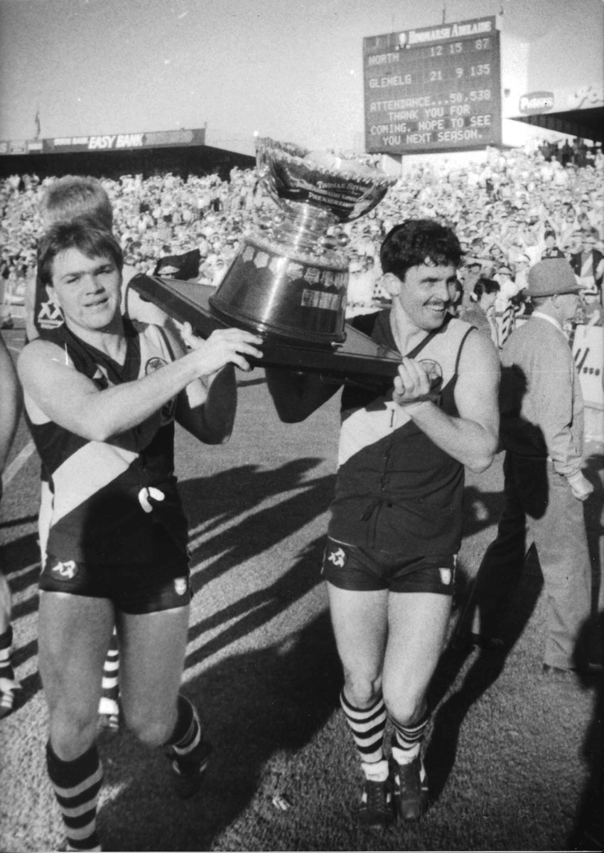 GlenelgFC's tweet photo. This weekend’s Back to the Bay Day is a celebration of the greatest eras of our Club. 

We’re honoured to be celebrating the 40th anniversary of the Club’s great back-to-back premierships in 1985 and 1986🐯

Join us as we commemorate these great players, tomorrow from 1:45pm💛 https://t.co/RnxizJcDKJ