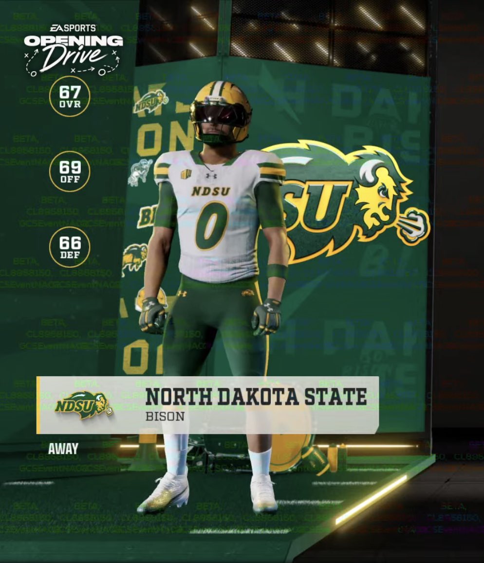 CFBKings's tweet photo. North Dakota State in CFB27 🦬

(H/T @bordeauxyoutube) https://t.co/aBE9FOPZcR