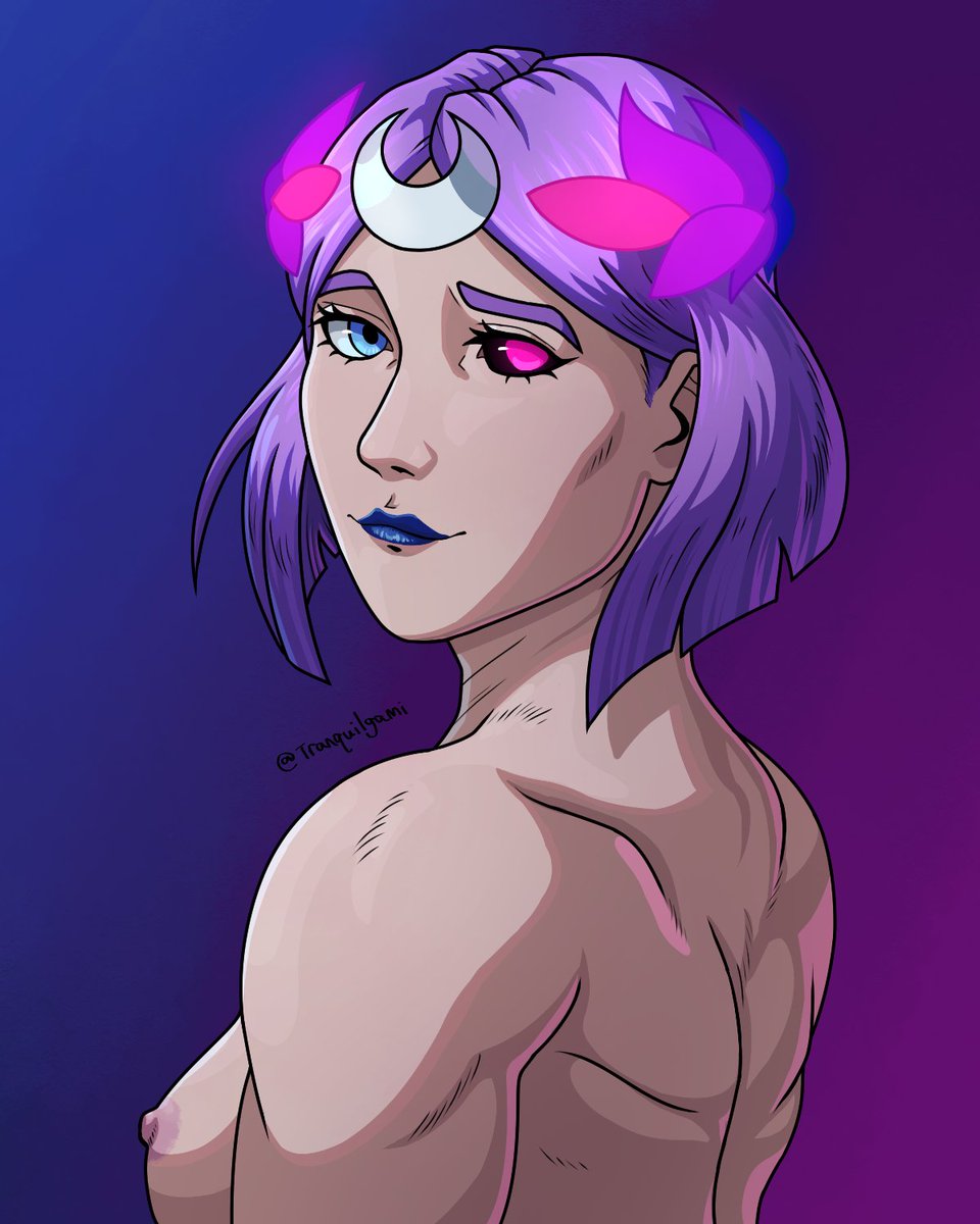 tranquilgami's tweet photo. Melinoe from #hadesgame for Pride Month, including a bi color scheme. https://t.co/IW775E0k7o