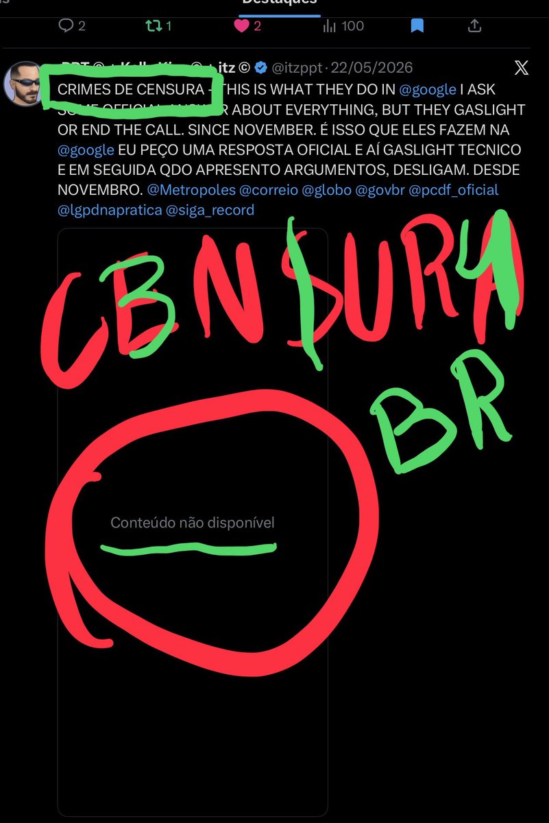 kellyk1ss's tweet photo. @itzppt @grok @X @Apple @lojaiplace @GeminiApp @Adobe @Google @Meta @AppleMusic @diImabr @dilmabr @adilminhabr @DilmaGrampeada @DilmaResiste @Haddad_Fernando @nandatorresfas @atijucana @LuanaaPiovani https://t.co/LZH8UZO7z1