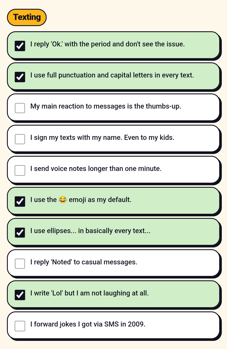 DigDougMedia's tweet photo. @larry22717 Ok... 

..the ellipses thing feels targeted.
(Texting and work were my worst areas. Sounds about right) https://t.co/OBNrmmFfgu