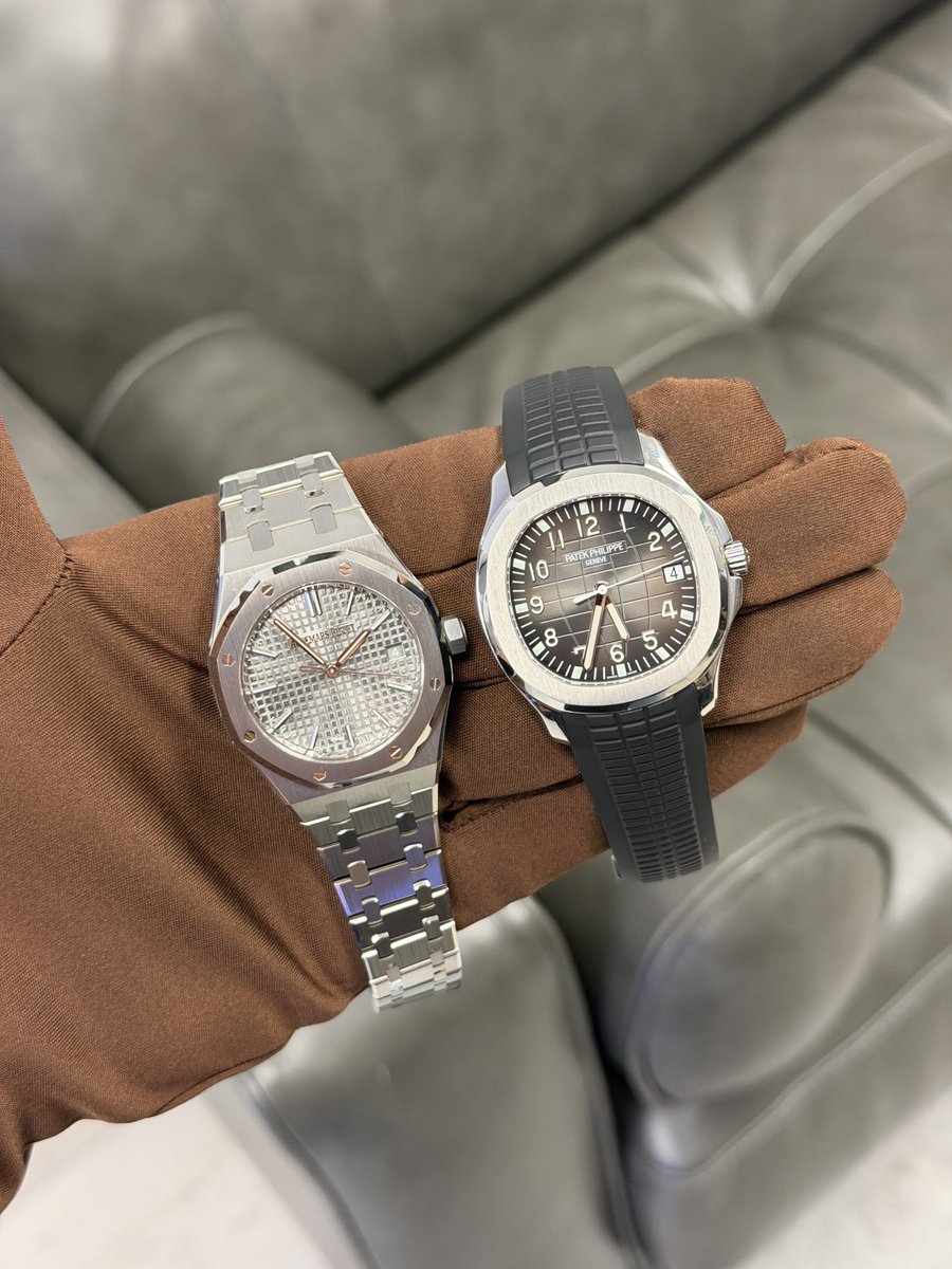 JakesVision's tweet photo. Patek Aquanaut vs AP Royal Oak.

Your choice says a lot about you.

There’s only one right answer…

What’s your pick? https://t.co/2PE3GVI2cY