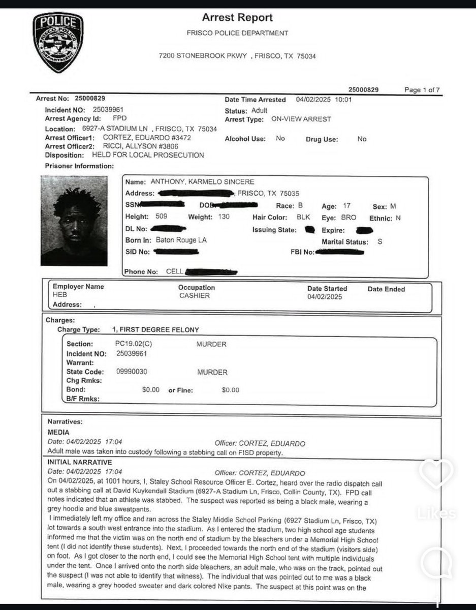 QueenRoseMom's tweet photo. Karmelo Anthony Police Report https://t.co/zV2mTWF66l