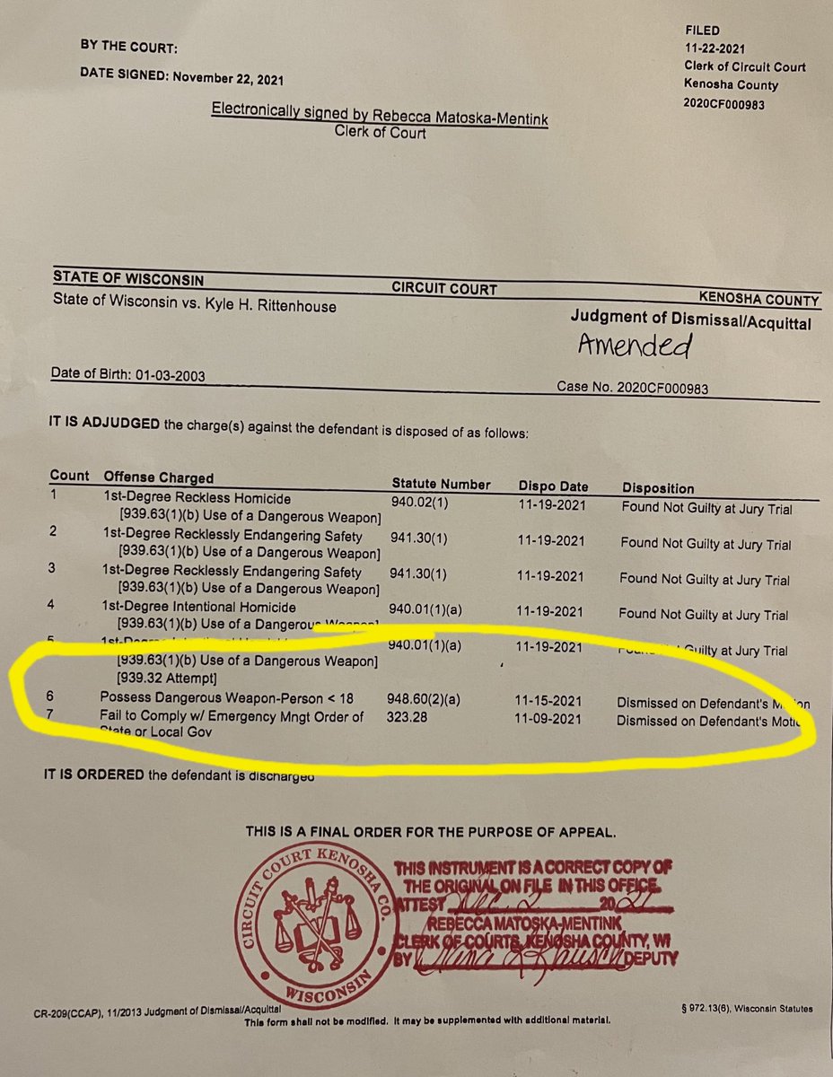 RexGunner7's tweet photo. @6LackPantha @krysiak_sarah @michael_ringley @alanssnackbar34 @trill_land @youngdonforvr BTW charge #6 was only a misdemeanor.
Charges 1-5 were the main ones.
Not guilty on all charges. https://t.co/LYH3h78AX7