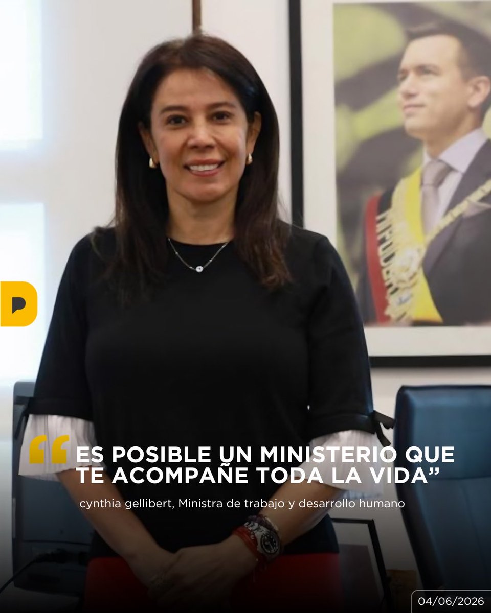 LaPosta_Ecu's tweet photo. La ministra de Trabajo y Desarrollo Humano, Cynthia Gellibert, afirmó que la nueva cartera acompañará a los ecuatorianos en cada etapa de su vida. Señaló que la fusión ministerial se realiza de forma ordenada, sin afectar los servicios públicos. https://t.co/Xs8tKRyZRA